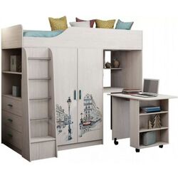 Детская Астрид-Мебель Каприз 9 (Ясень Анкор Белый/Париж)