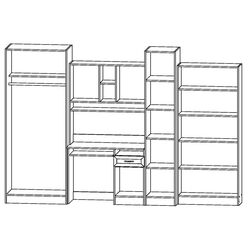 Mobila pentru copii Астрид-Мебель Yunior 1 (Santana Oak/Sonoma Oak) Thumb