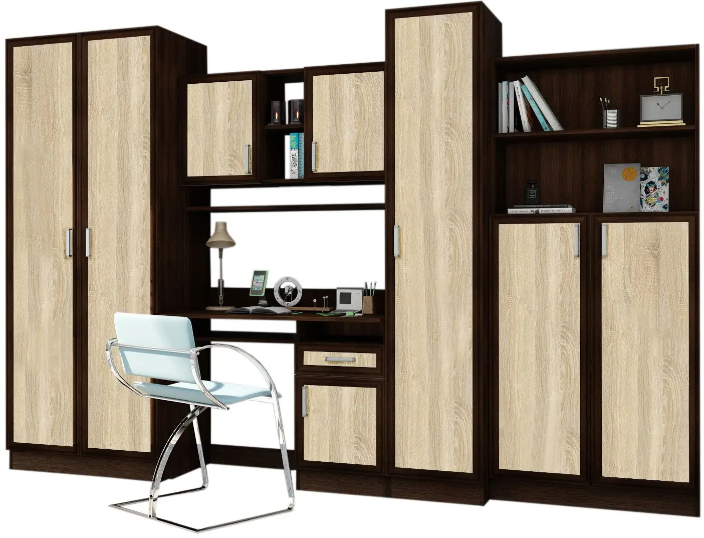 Детская Астрид-Мебель Юниор 1 (Дуб Венге/Дуб Сонома)