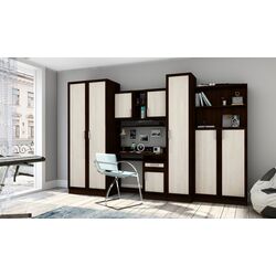 Детская Астрид-Мебель Юниор 1 (Дуб Венге/Ясень Анкор Белый) Thumb