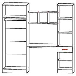 Детская Астрид-Мебель Юниор 3 2000 (Дуб Венге/Ясень Анкор Белый) Thumb