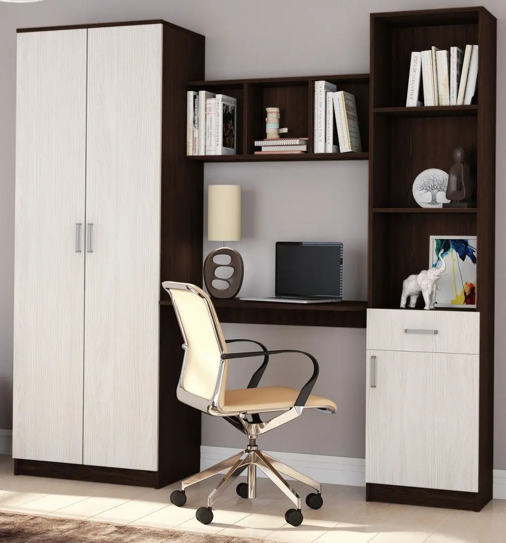 Детская Астрид-Мебель Юниор 3 2000 (Дуб Венге/Ясень Анкор Белый)