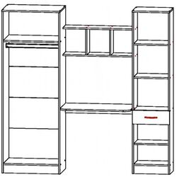 Детская Астрид-Мебель Юниор 3 (Ясень Анкор Тёмный/Ясень Анкор Белый) Thumb