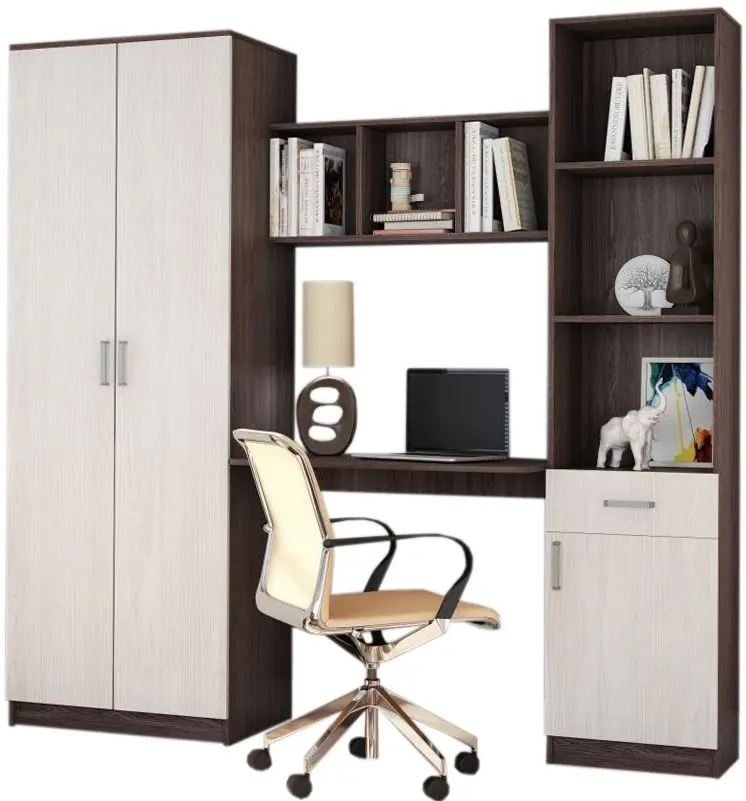 Детская Астрид-Мебель Юниор 3 (Ясень Анкор Тёмный/Ясень Анкор Белый)