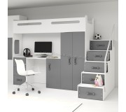 Mobila pentru copii BMS Group Max 4 80x200 (Graphite/White)