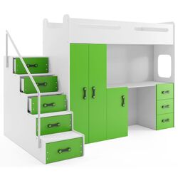 Mobila pentru copii BMS Group Max 4 80x200 (Green/White) Thumb