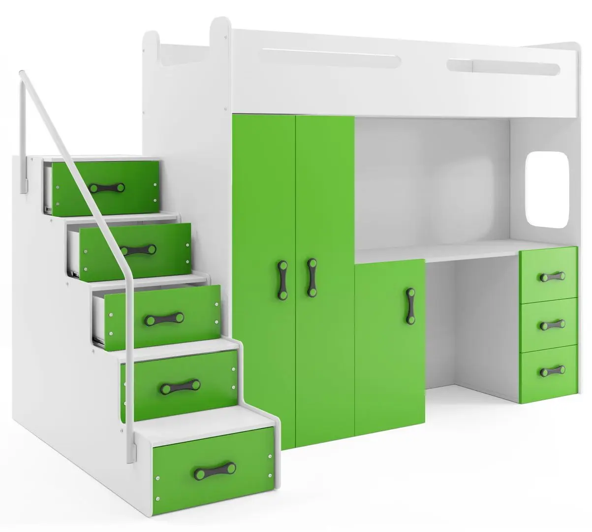 Mobila pentru copii BMS Group Max 4 80x200 (Green/White)