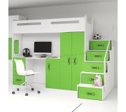 Mobila pentru copii BMS Group Max 4 80x200 (Green/White)