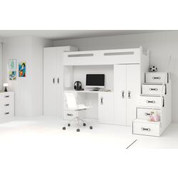 Mobila pentru copii BMS Group Max 4 cu saltea 80x200 (White) Thumb