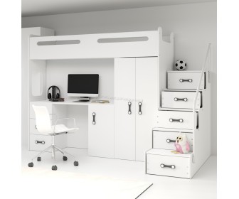 Mobila pentru copii BMS Group Max 4 cu saltea 80x200 (White)