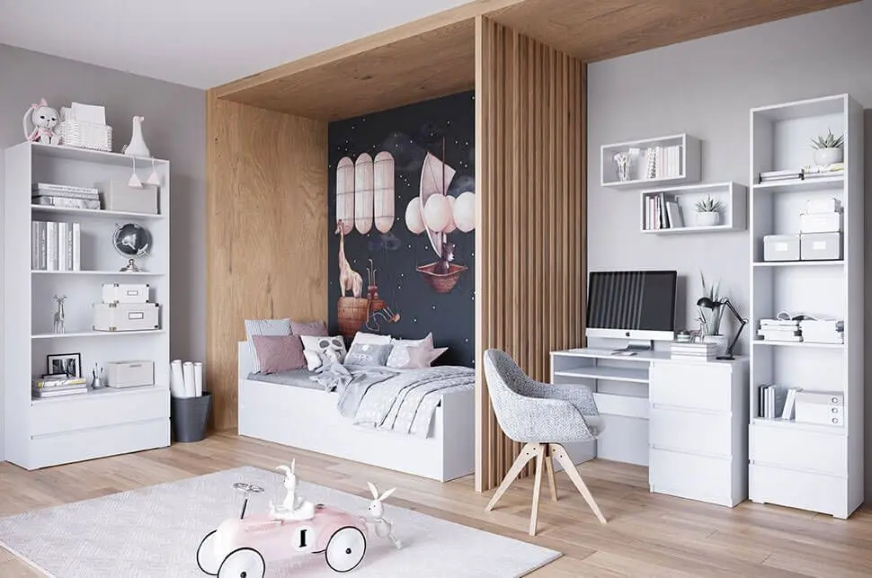 Mobila pentru copii Cama Coco6 (White Matte)