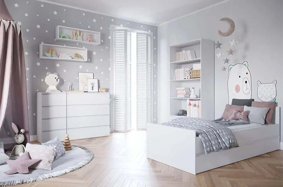 Mobila pentru copii Cama Coco7 (White Matte)