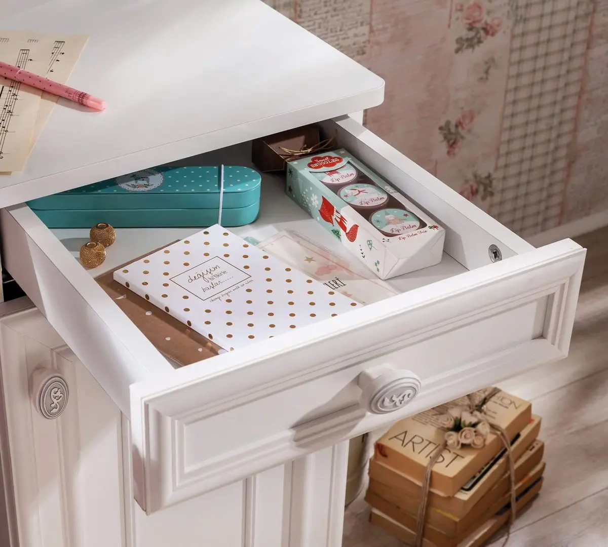 Set de mobila Cilek Romantica 20.21.1107.00 + 20.21.1108.00 + 20.21.1504.00