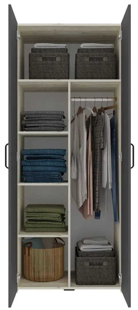 Детская Haaus Malmo V18 90x200 cm (Anthracite/White Oak)