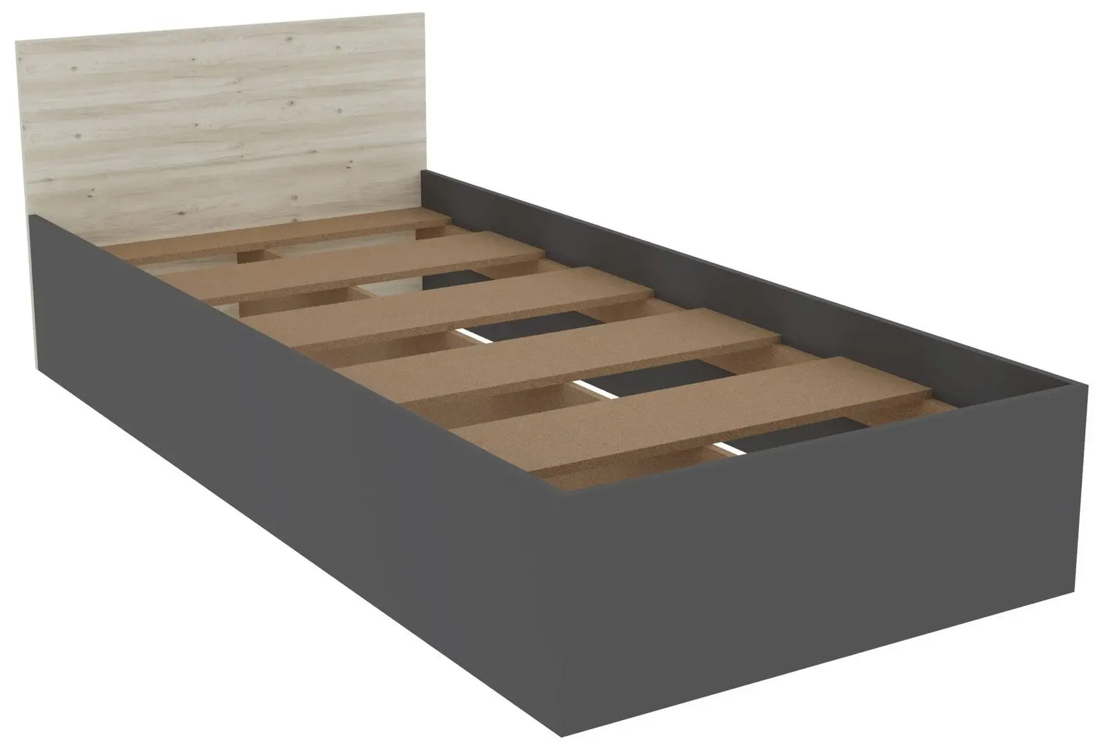 Детская Haaus Malmo V18 90x200 cm (Anthracite/White Oak)