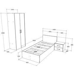 Детская Haaus Malmo V18 90x200 cm (Clay/Artisan Oak) Thumb