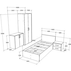 Mobila pentru copii Haaus Malmo V19 90x200 (Artisan Oak/Clay) Thumb