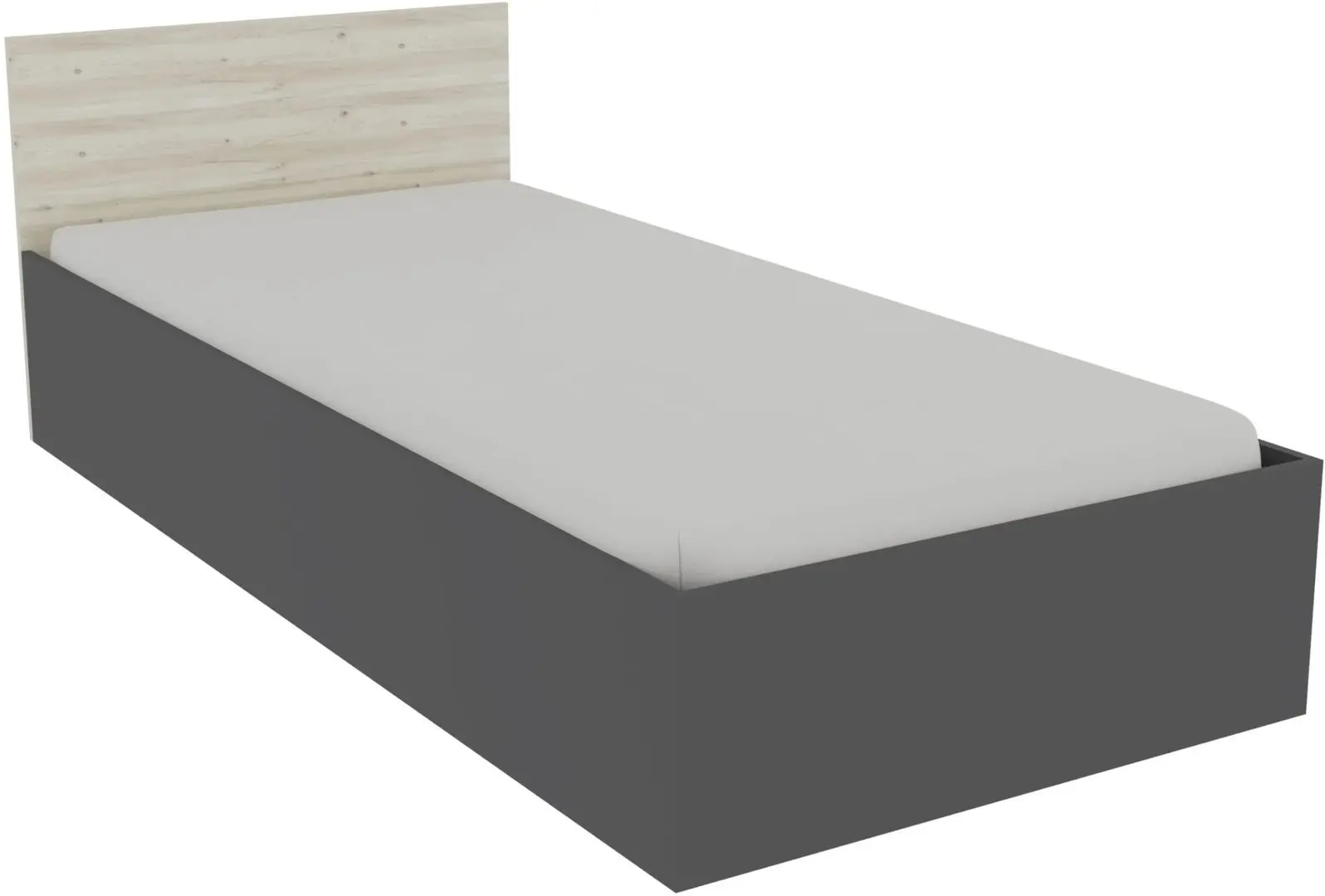 Mobila pentru copii Haaus Malmo V19 90x200 (White Oak/Anthracite)