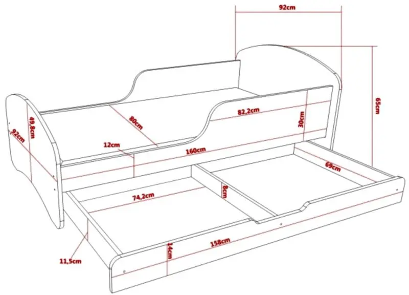 Mobila pentru copii Happy Babies Animals 43 (White)