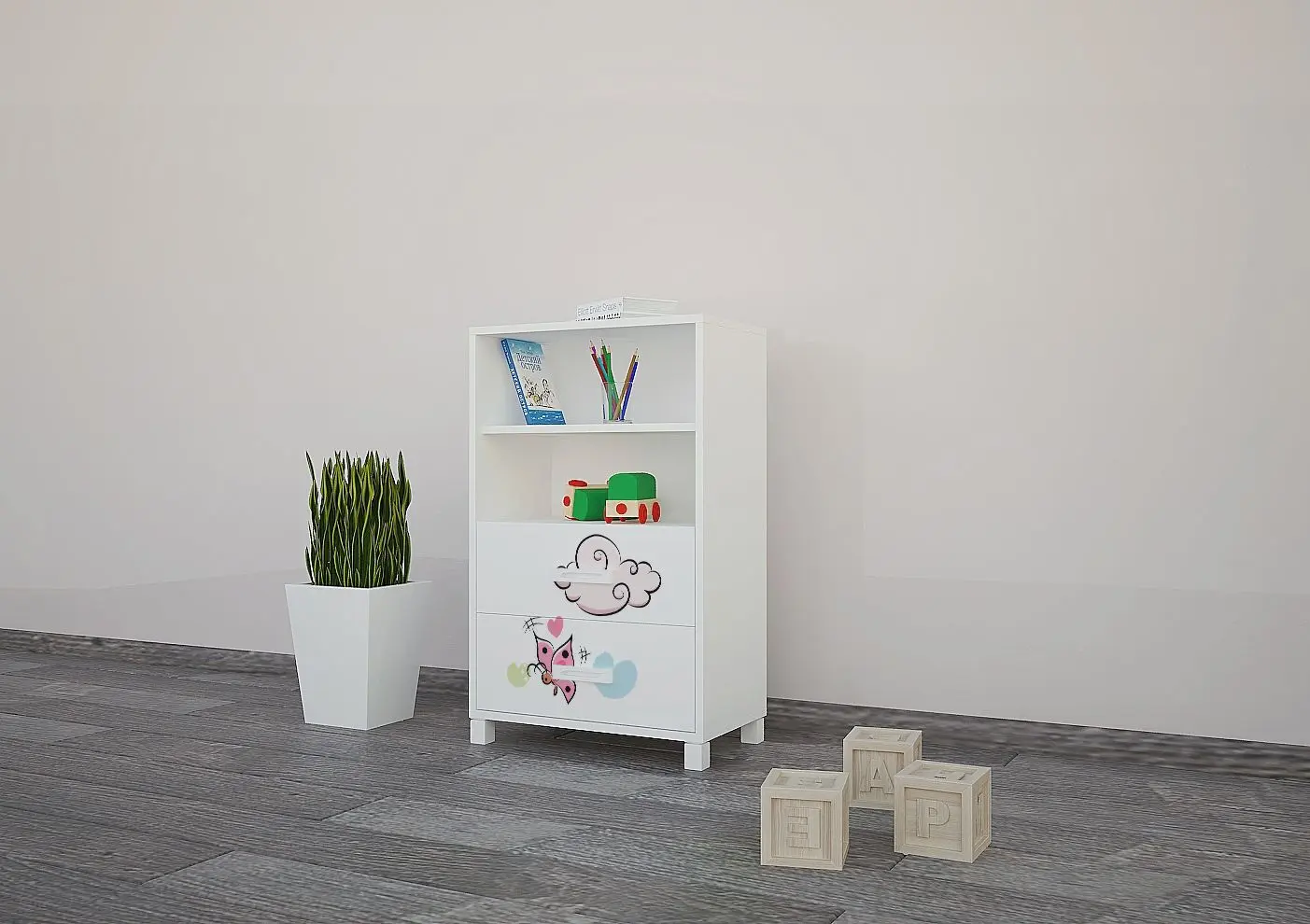 Mobila pentru copii Happy Babies Animals 50 (White)