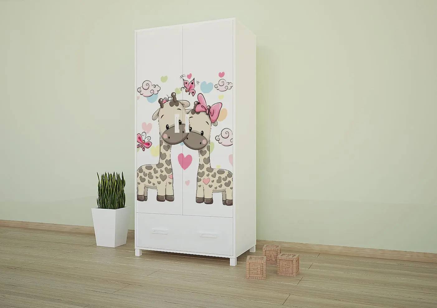 Mobila pentru copii Happy Babies Animals 50 (White)