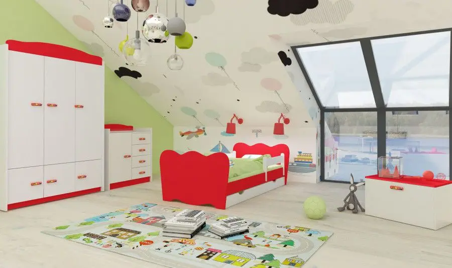 Mobila pentru copii Happy Babies Baby Mix 27 (White/Red)