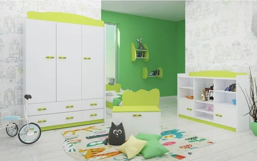 Mobila pentru copii Happy Babies Baby Mix 33 (White/Pastel Green)