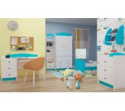 Mobila pentru copii Happy Babies Baby Mix 36 (White/Blue)