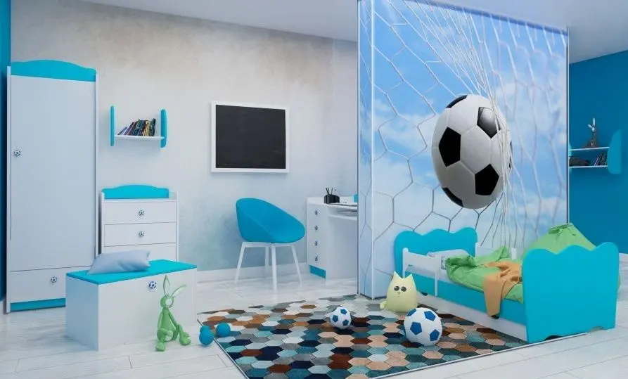 Mobila pentru copii Happy Babies Baby Mix 40 (White/Blue)