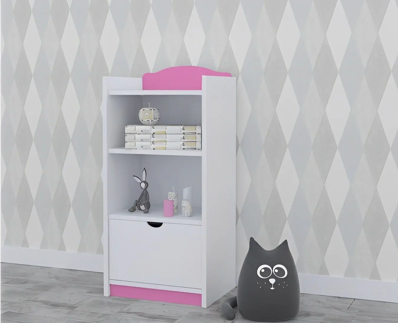 Mobila pentru copii Happy Babies Classic 17 (White/Pink)