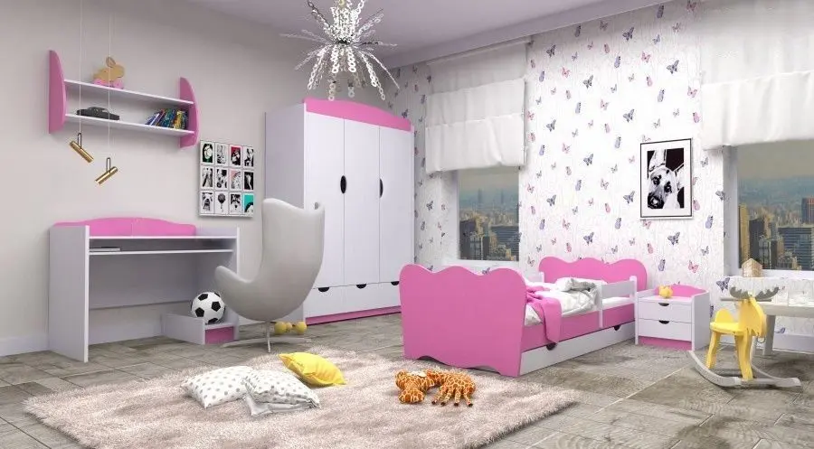 Mobila pentru copii Happy Babies Classic 18 (White/Pink)