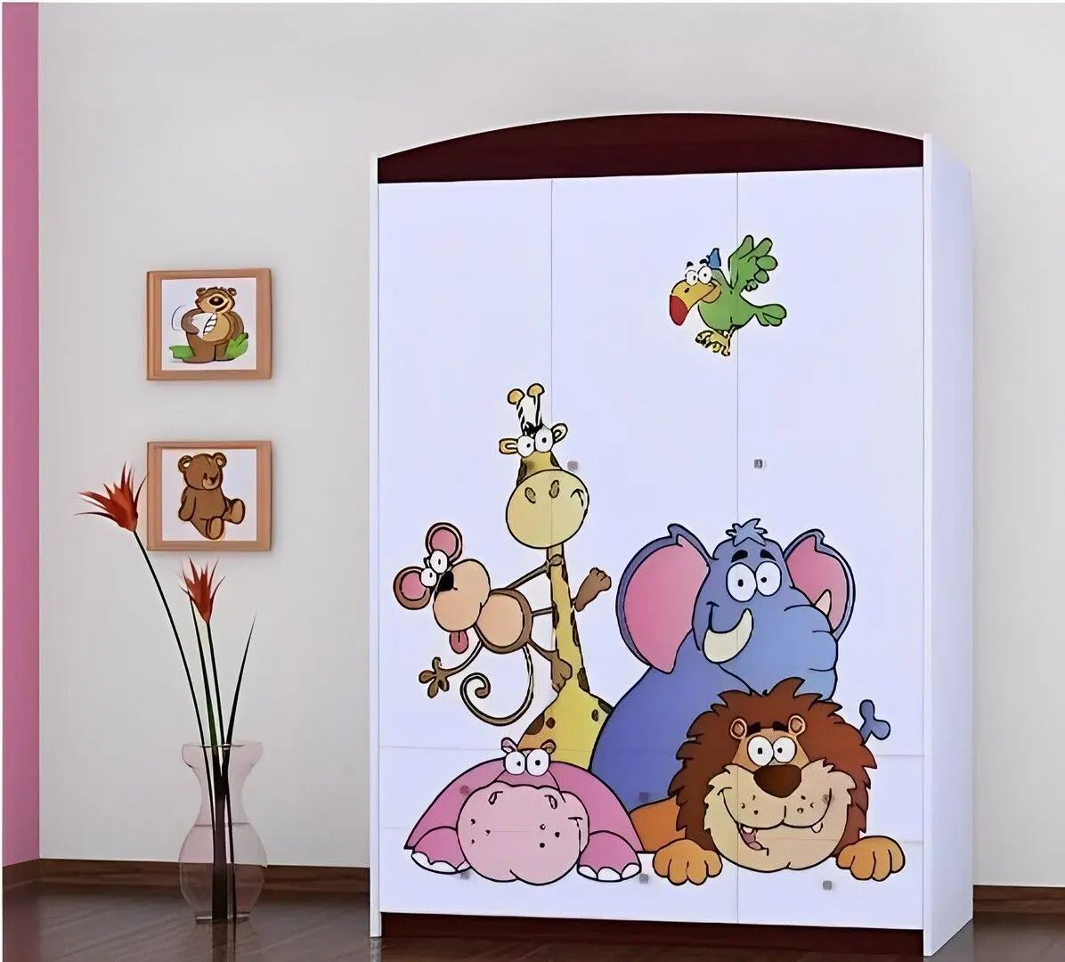 Mobila pentru copii Happy Babies Happy 01 (White/Wenge Chestnut)