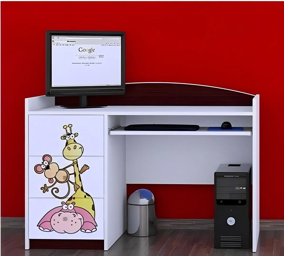 Mobila pentru copii Happy Babies Happy 01 (White/Wenge Chestnut)