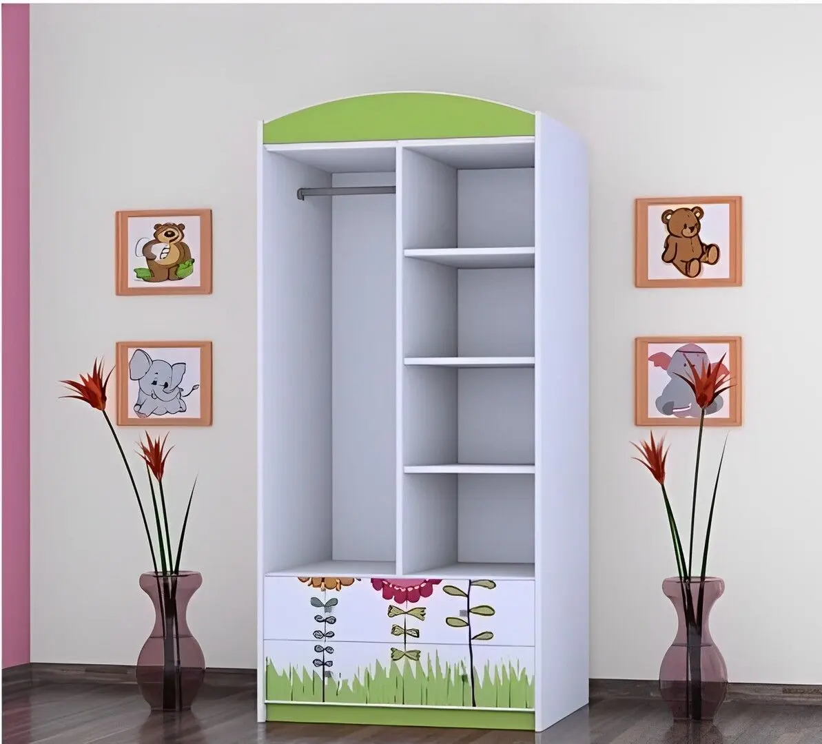 Mobila pentru copii Happy Babies Happy 03 (White/Pastel Green)