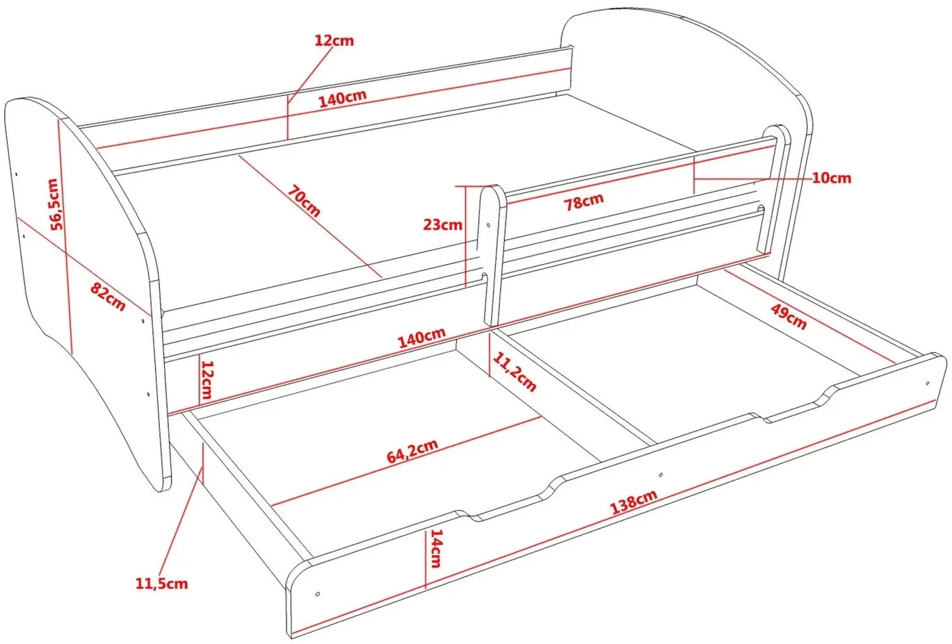 Mobila pentru copii Happy Babies Happy 05 (White/Pink)