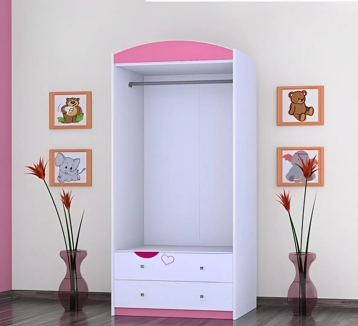 Mobila pentru copii Happy Babies Happy 05 (White/Pink)