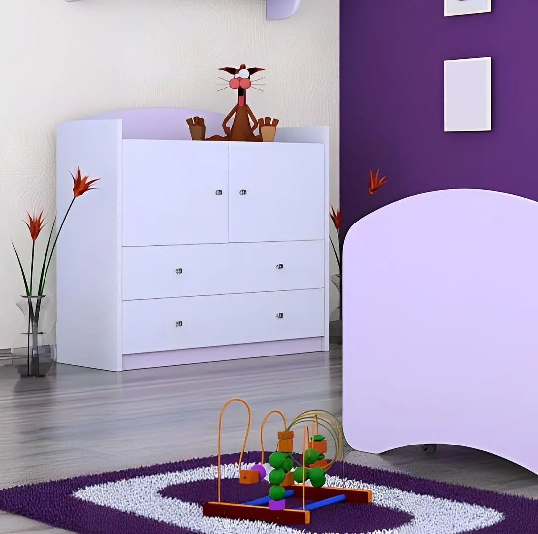 Mobila pentru copii Happy Babies Happy 08 (White/Lilac)
