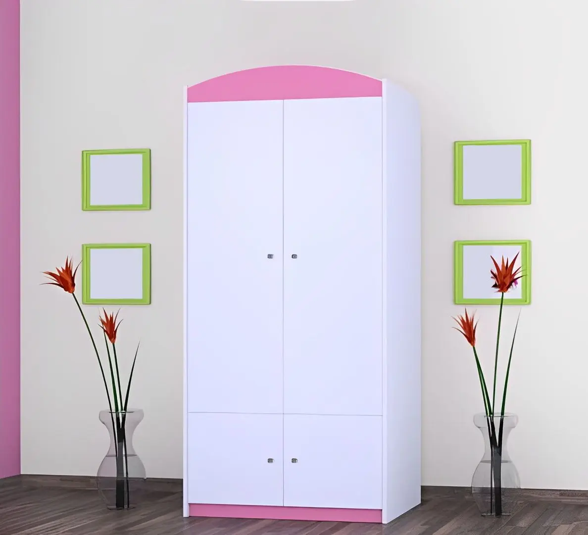 Mobila pentru copii Happy Babies Happy 09 (White/Pink)