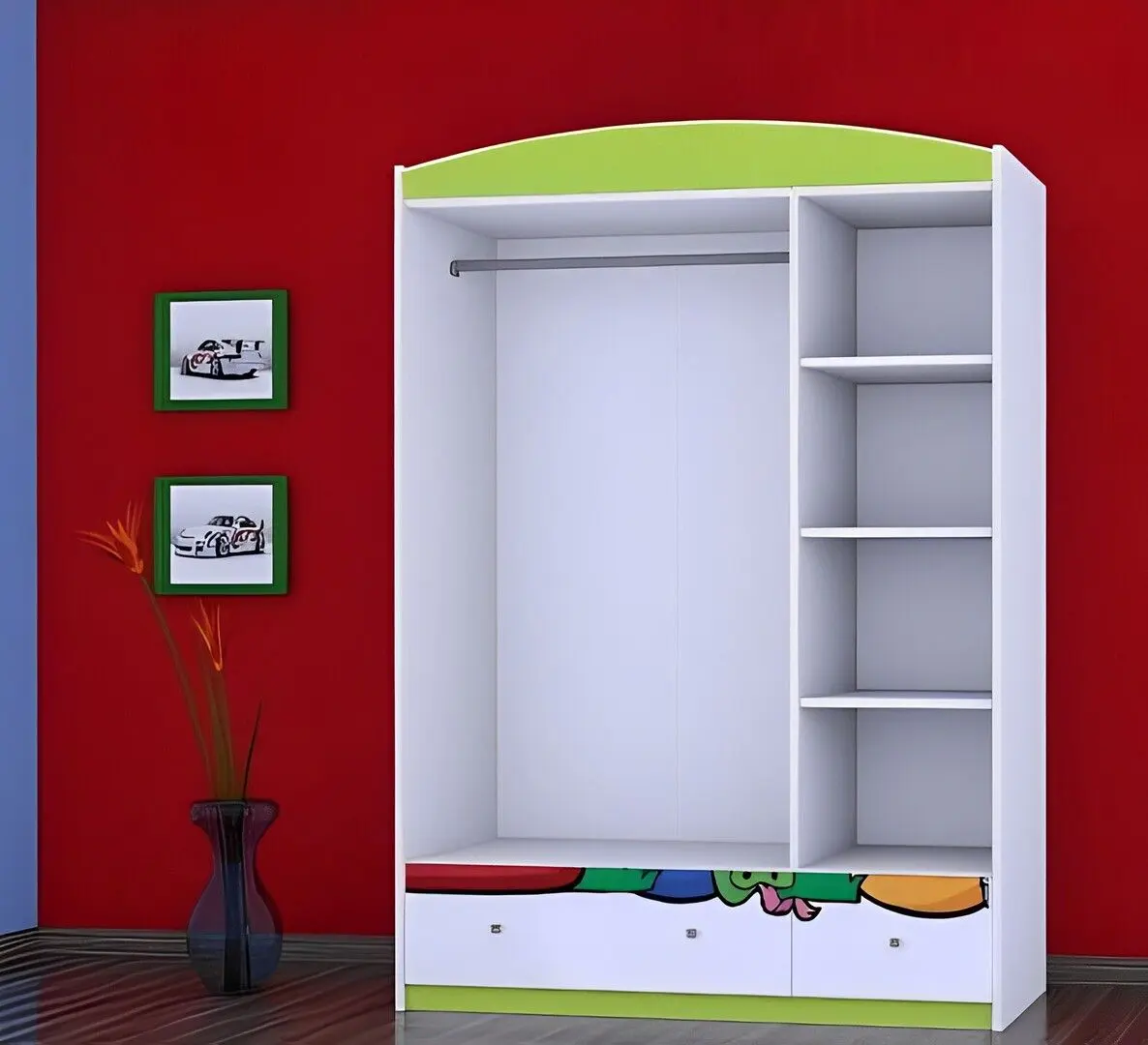 Mobila pentru copii Happy Babies Zoo 22 (White/Green)