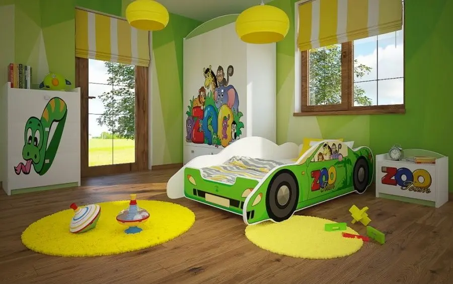 Mobila pentru copii Happy Babies Zoo 22 (White/Green)