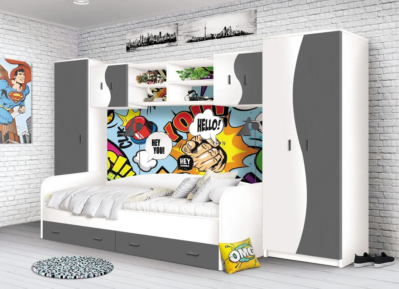 Детская Ideal Mobila Kataleya (White/Anthracite)