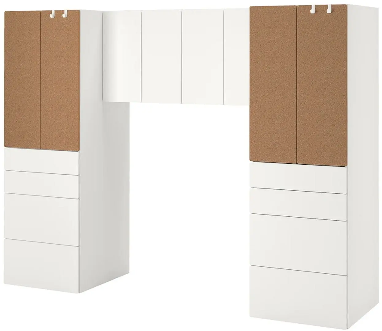Set mobila copii Ikea Smastad 240x57x181 (Alb/Plută)