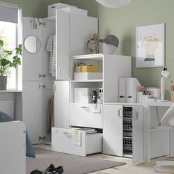 Набор детской мебели Ikea Smastad/Platsa 180x57x181 (Белый/Голубой) Thumb