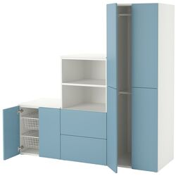 Набор детской мебели Ikea Smastad/Platsa 180x57x181 (Белый/Голубой) Thumb