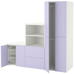 Set mobila copii Ikea Smastad/Platsa 180x57x181 (Alb/Lila Deschis) Thumb