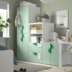 Набор детской мебели Ikea Smastad/Platsa 180x57x181 (Белый/Светло-зеленый)
