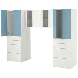 Set mobila copii Ikea Smastad/Platsa 240x57x181 (Alb/Albastru) Thumb