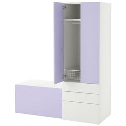 Набор детской мебели Ikea Smastad/Platsa с банкеткой 150x57x181 (Белый/Светло-сиреневый) Thumb