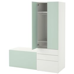 Набор детской мебели Ikea Smastad/Platsa с банкеткой 150x57x181 (Белый/Светло-зеленый) Thumb