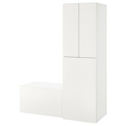 Шкаф Ikea Smastad с банкеткой для хранения 150x57x196 (Белый)